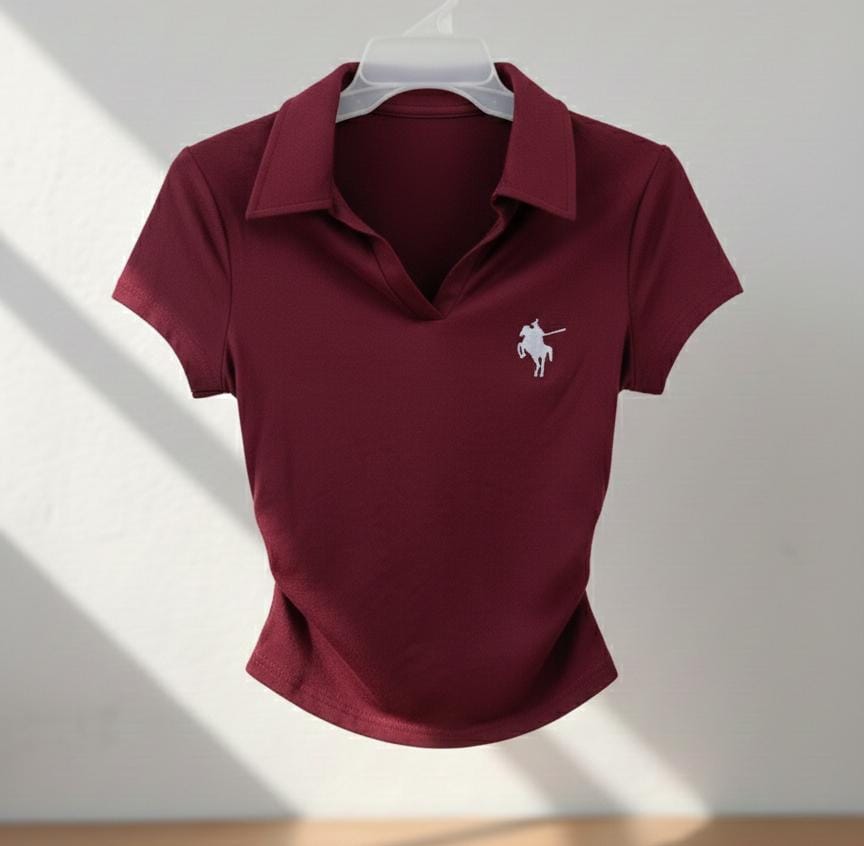 CAMISETA DE MUJER DE CUELLO