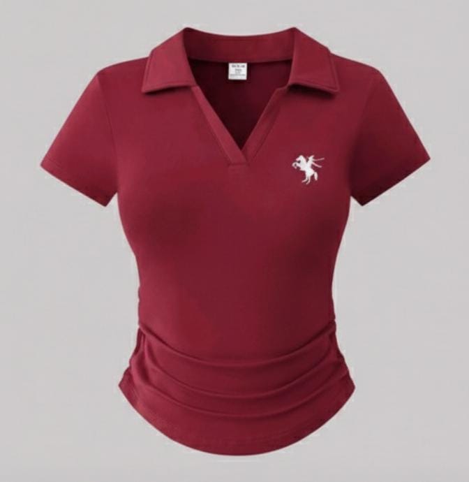 CAMISA COLOR ROJO DE CUELLO 0007811