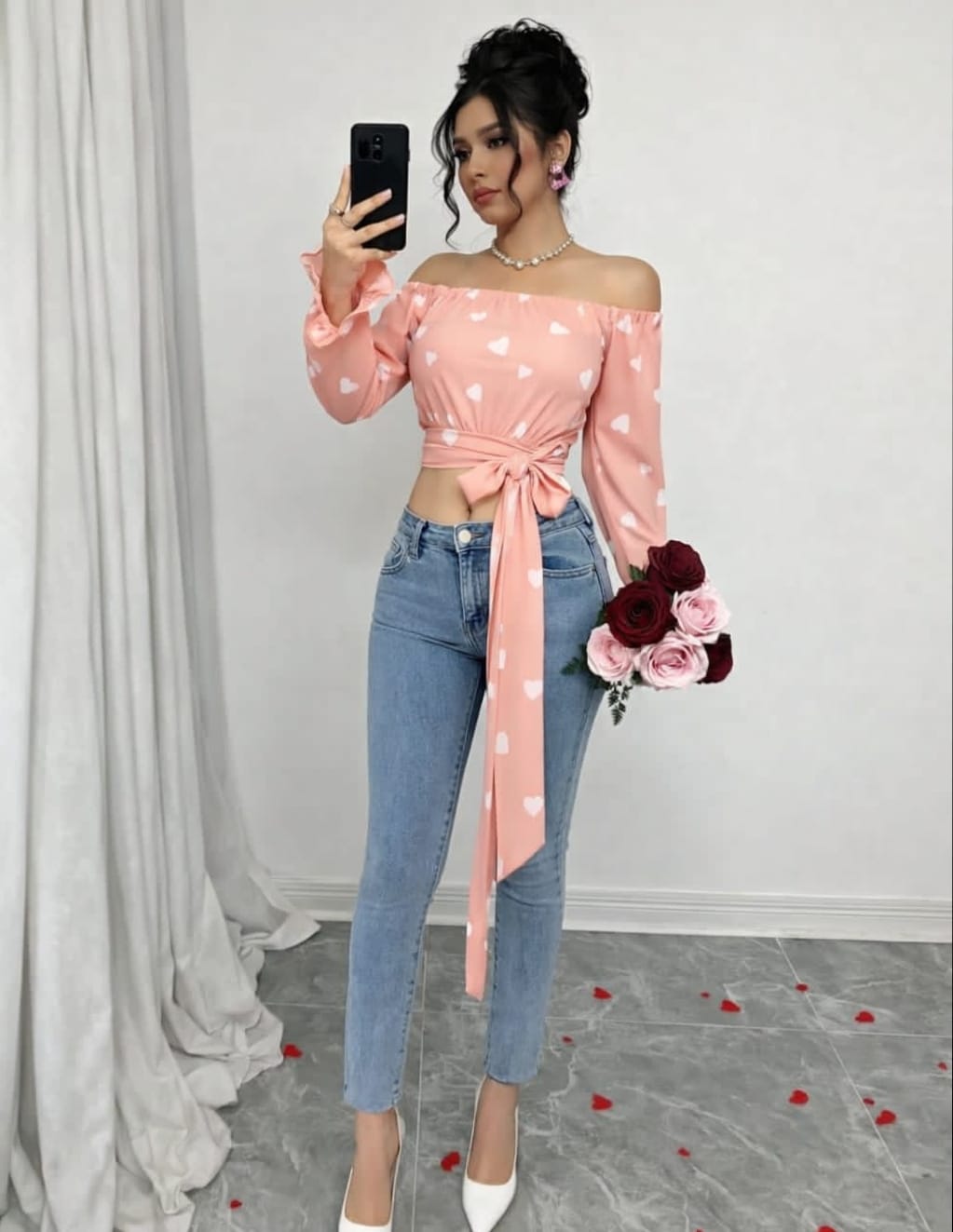 CAMISA MAMGA LARGA DE MUJER ROSADA TALLA XL 00004288