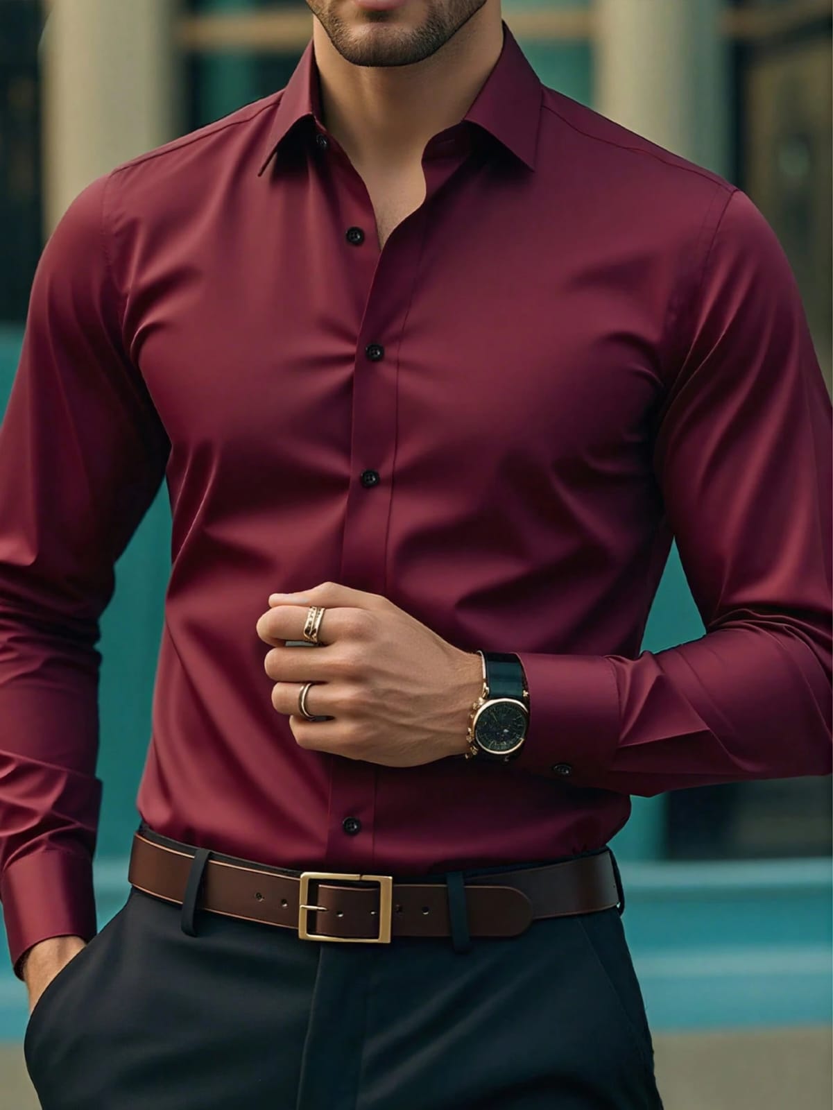 CAMISA MANGA LARGA DE HOMBRE