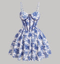 VESTIDO DE MUJER CORTO CON DIBUJOS DE FLORES