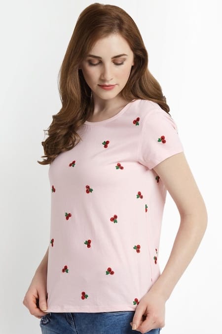 CAMISA DE MUJER DE CEREZA TALLA M 0006703