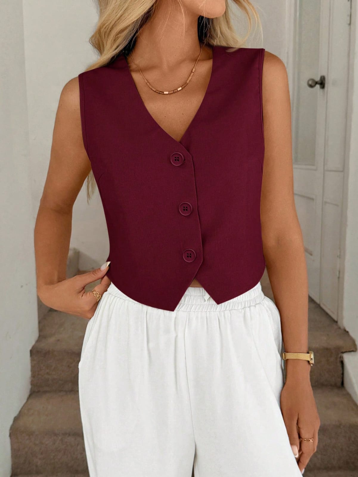 CENTRO DE MUJER COLOR ROJO TALLA M 0007333