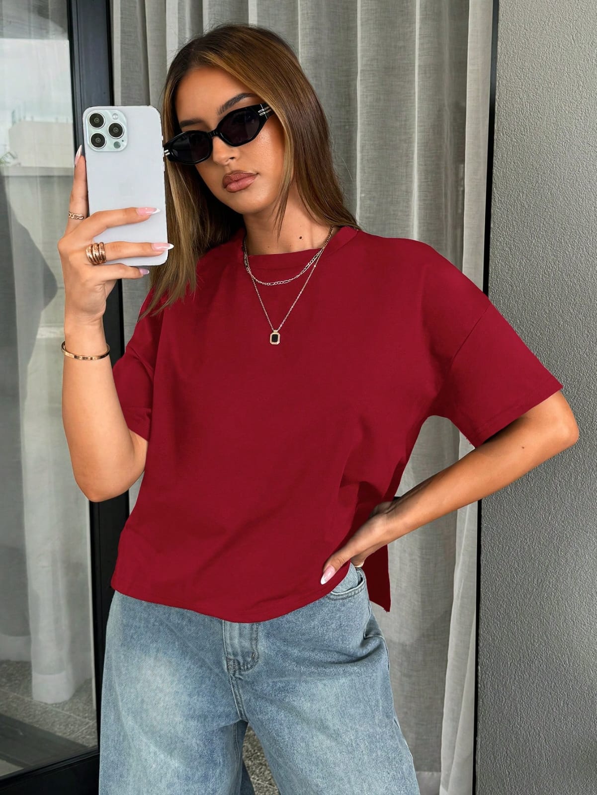 CAMISA DAZY ROJA DE MUJER TALLA L 00002114