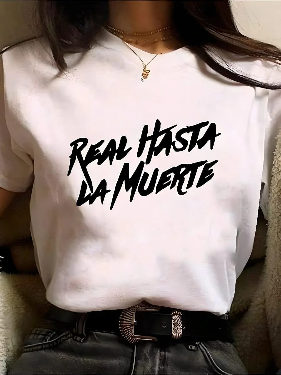 CAMISA DE MUJER CON IMAGEN DE ANUEL ATRAS TALLA S 0008129