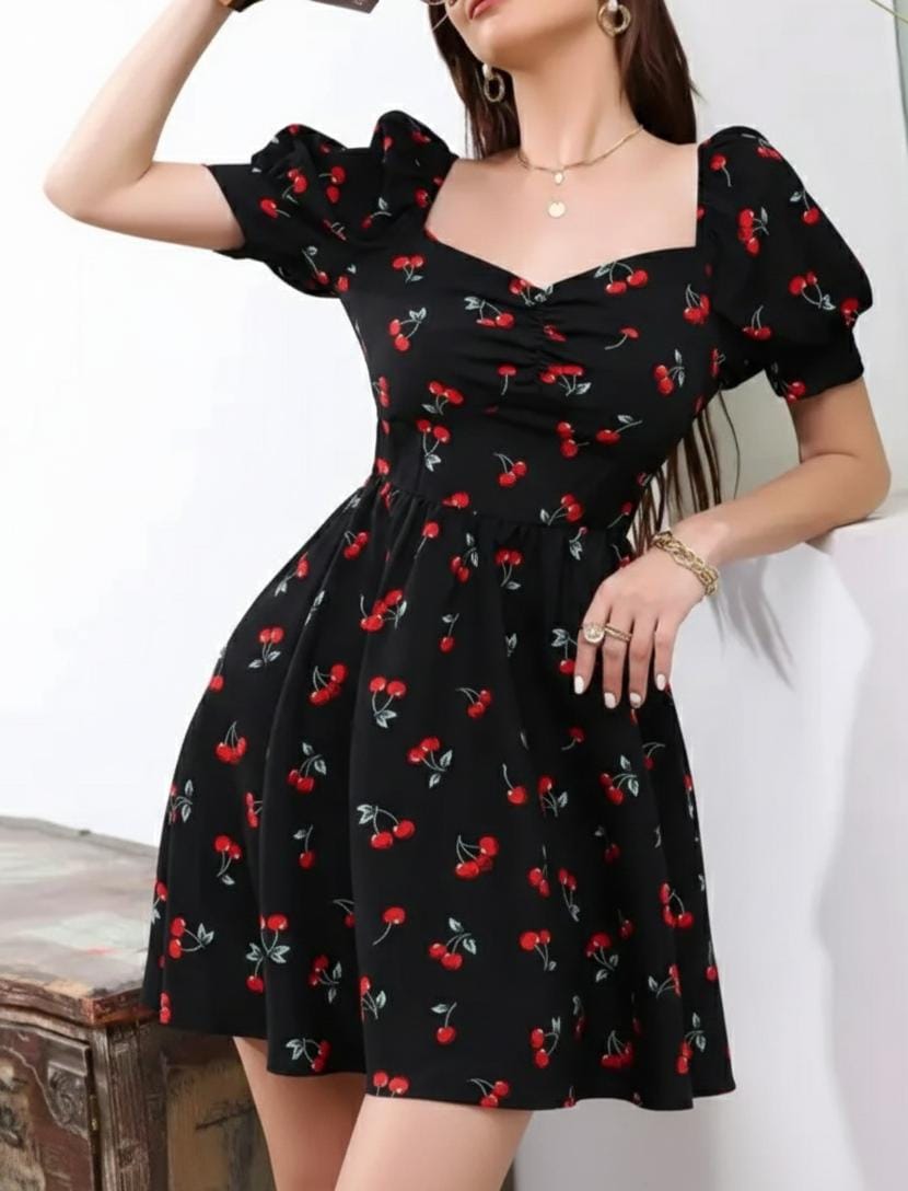 VESTIDO DE MUJER NEGRO DE CHERRY TALLA L 0007152