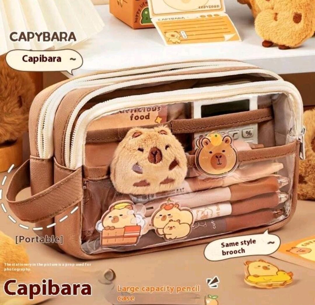 CARTUCHERA DE CAPIBARA CON ACCESORIOS