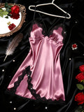 LENCERIA MORADO CON BORDES NEGROS