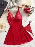 LENCERIA DE MUJER ROJO TRANSPARENTE 0008430