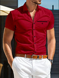CAMISA DE HOMBRE DE BOTONES COLOR ROJO