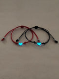 PULSERA DE PAREJA CON DIJE QUE BRILLA EN LA OSCURIDAD 0008654