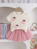 CONJUNTO ROSA Y BEIS CON FRESAS DE CHOCHE