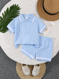 CONJUNTO DE NIÑO COLOR CELESTE TALLA 4 AÑOS