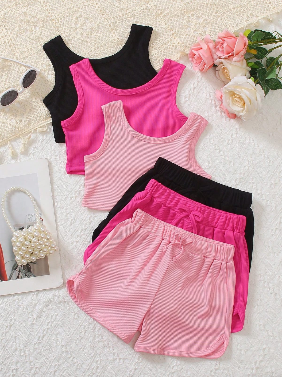 CONJUNTO DE SHORT PARA NIÑA