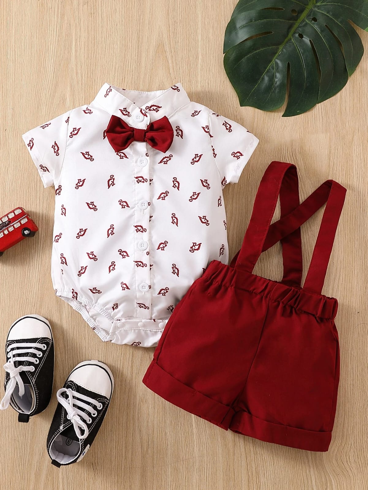 CONJUNTO ROJO VINO Y BLANCO CON CHONGO 0008793