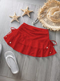 FALDA TRANSPARENTE ROJO DE MUJER 0008940