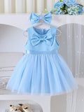 VESTIDO CELESTE DE NIÑA
