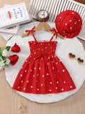 VESTIDO DE NIÑA COLOR ROJO