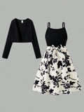 CONJUNTO DE NIÑA VESTIDO + CHAQUETA