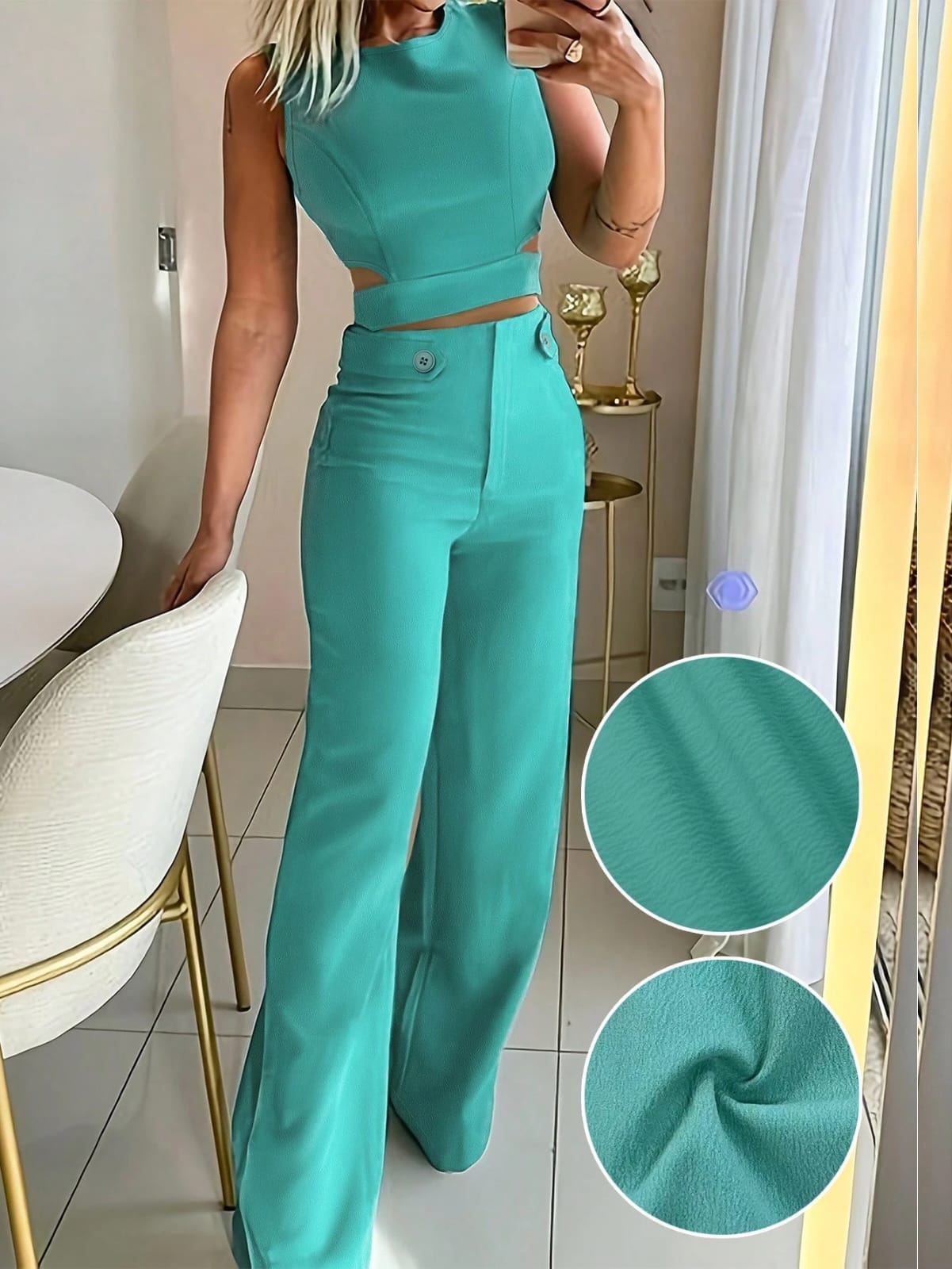 CONJUNTO DE MUJER VERDE ACUA