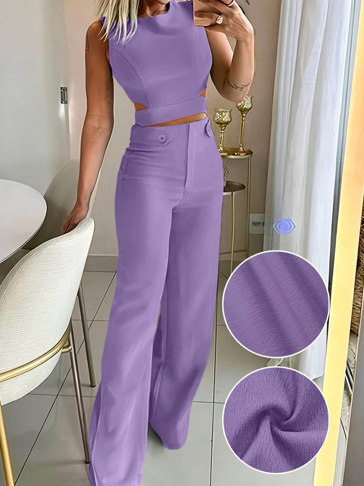 CONJUNTO MORADO LILA DE DAMA