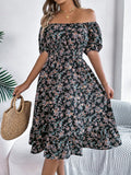 VESTIDO DE DAMA CON ESTAMPADO DE FLORES