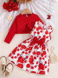 VESTIDO COLOR ROJO DE NIÑA