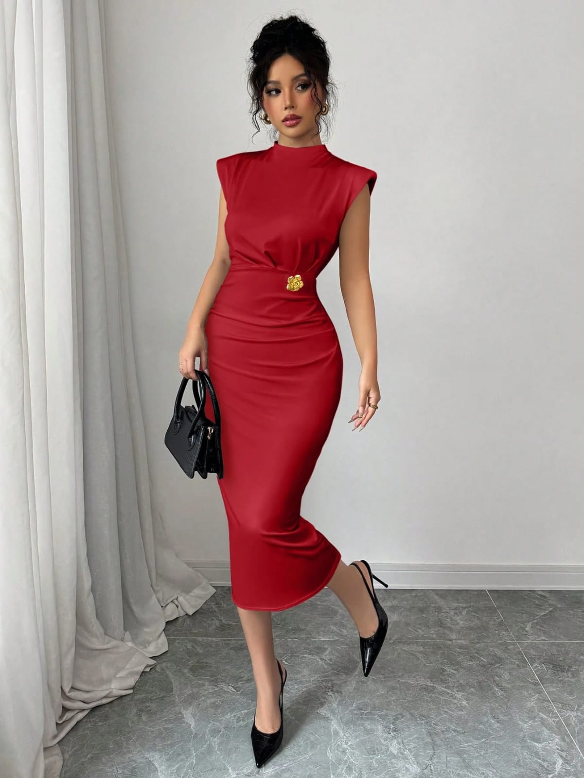 VESTIDO ROJO DE MUJER 0009382