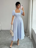 VESTIDO RAYAS AZUL Y BLANCO DE MUJER 0009318