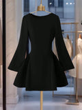 VESTIDO CORTO MANGA LARGA ANCHA