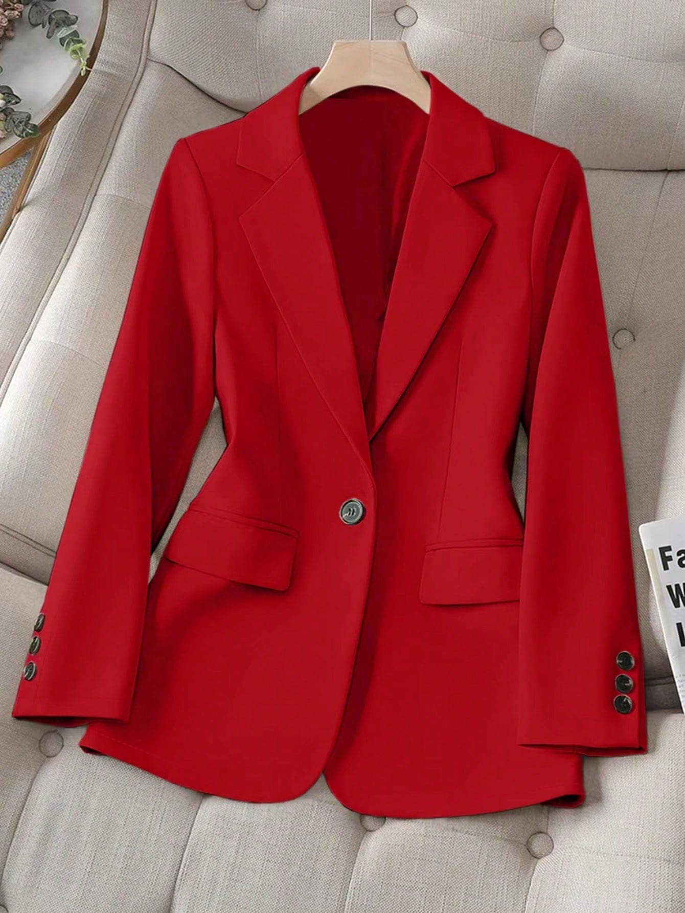 BLAZER ROJO CON MANGAS
