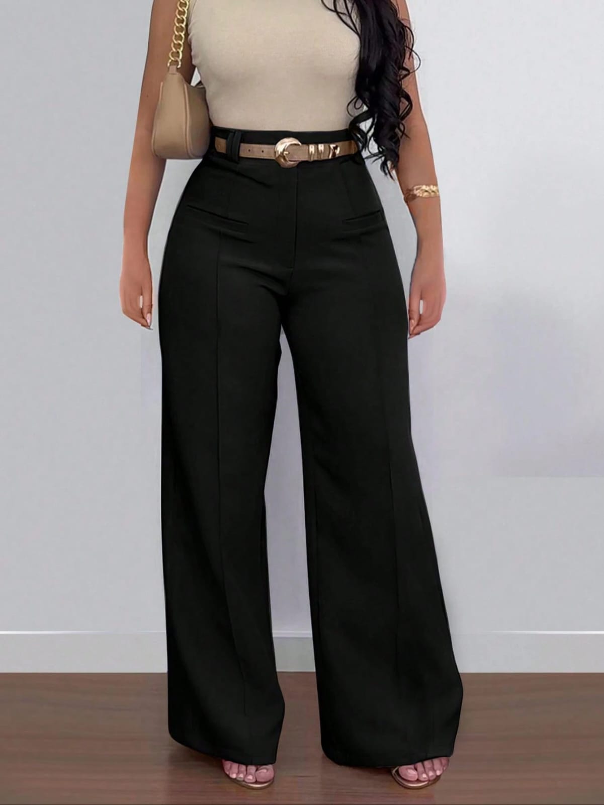 PANTALONETA ELEGANTE NEGRA DE MUJER