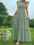 VESTIDO VERDE LARGO DE DAMA 0009431