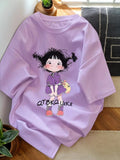 CAMISETA MORADA DE NIÑA