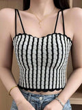 TOP BLANCO CON RAYAS NEGRAS