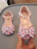 SANDALIAS ROSADAS CON PERLAS DE NIÑA 0009403