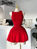 VESTIDO CON FALDA DE MUJER