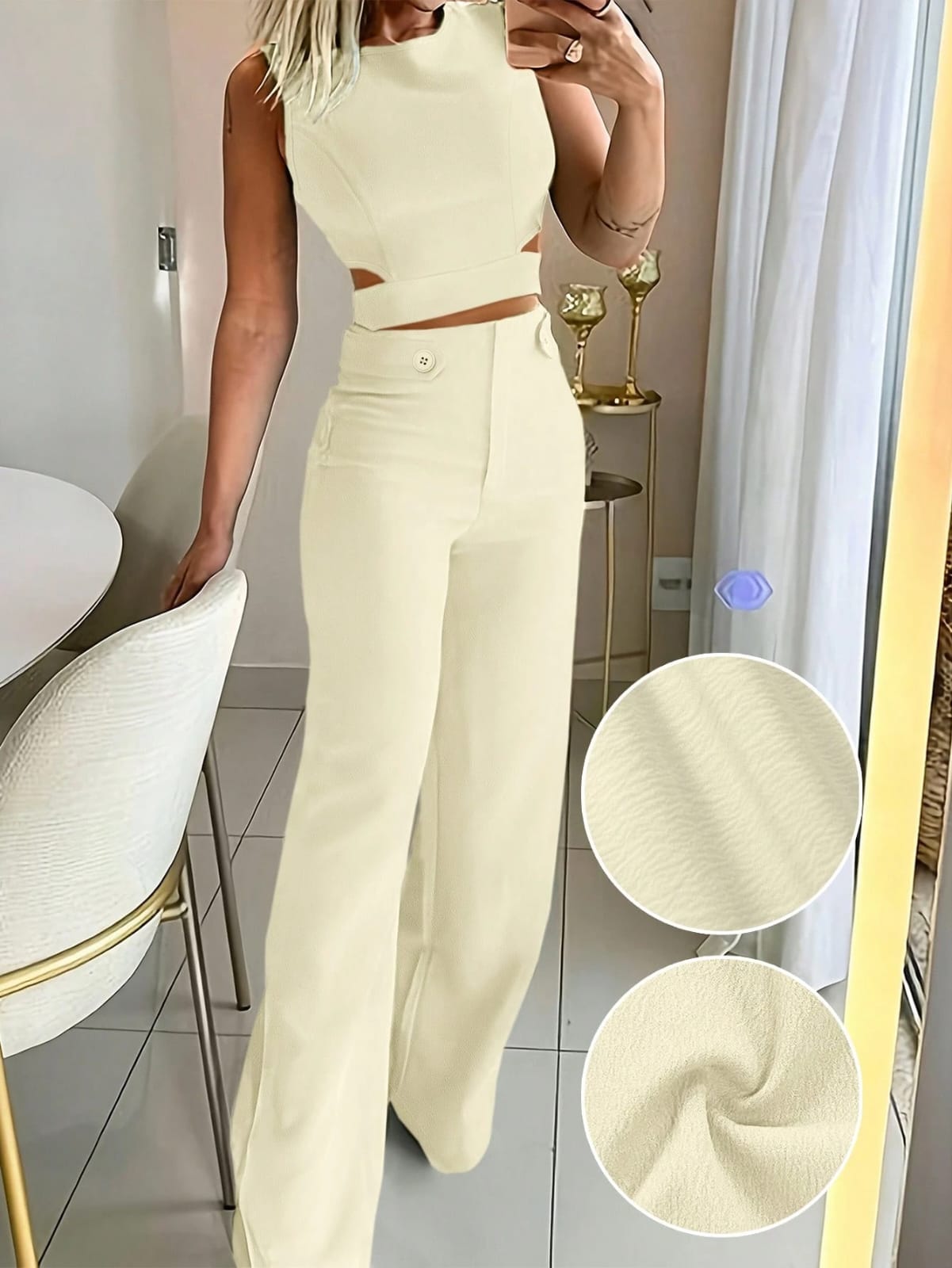 CONJUNTO DE DAMA COLOR BEIGE