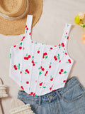 BLUSA BLANCA CON CEREZA