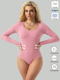 BODI ROSADO DE MANGA LARGA DE MUJER