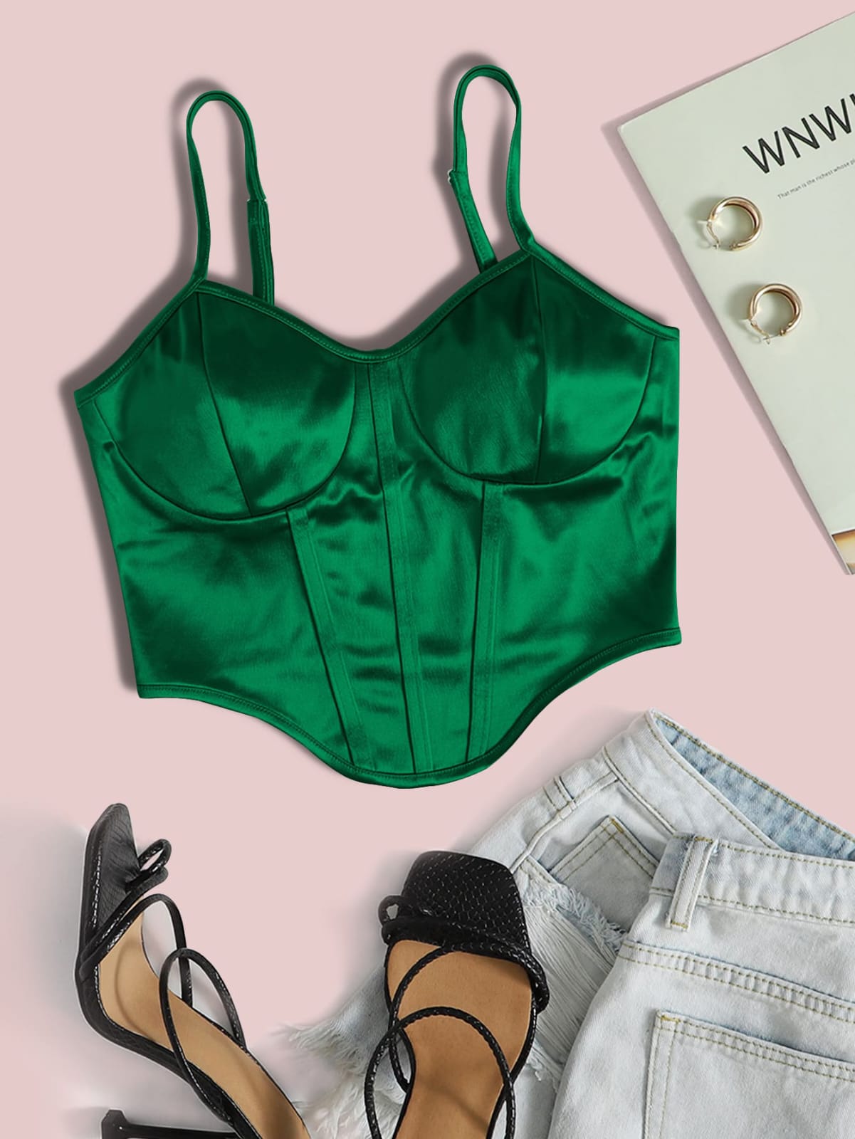 TOP VERDE DE TIRANTES DE MUJER