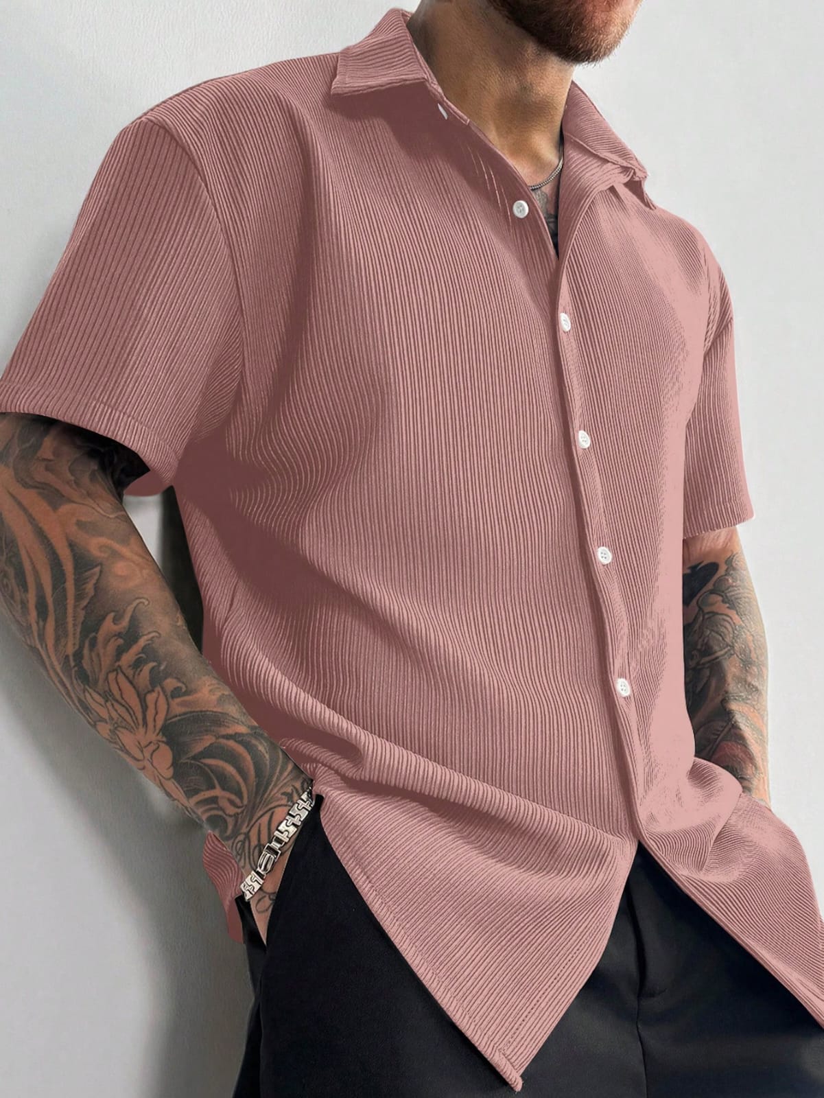 CAMISA ROSA DE HOMBRE