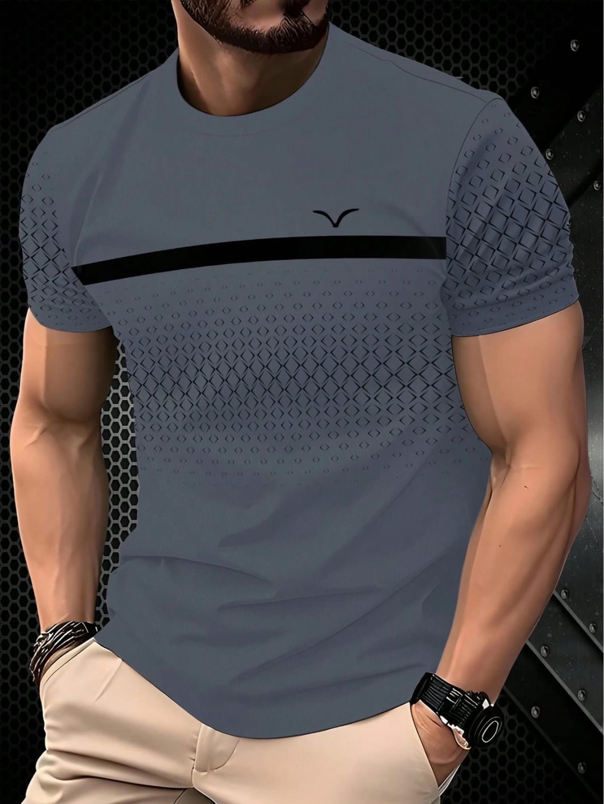 CAMISETA LISA CUELLO REDONDO DE HOMBRE
