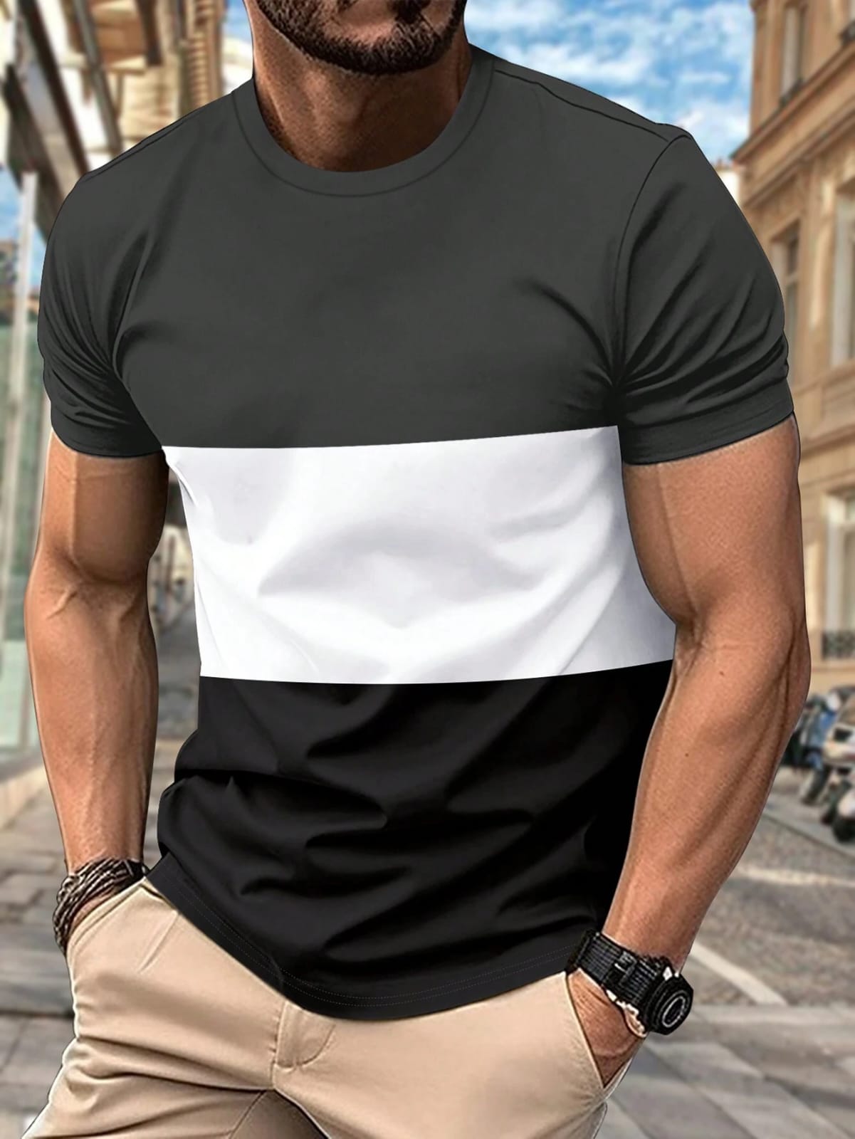 CAMISETAS DE 3 COLORES DE HOMBRE