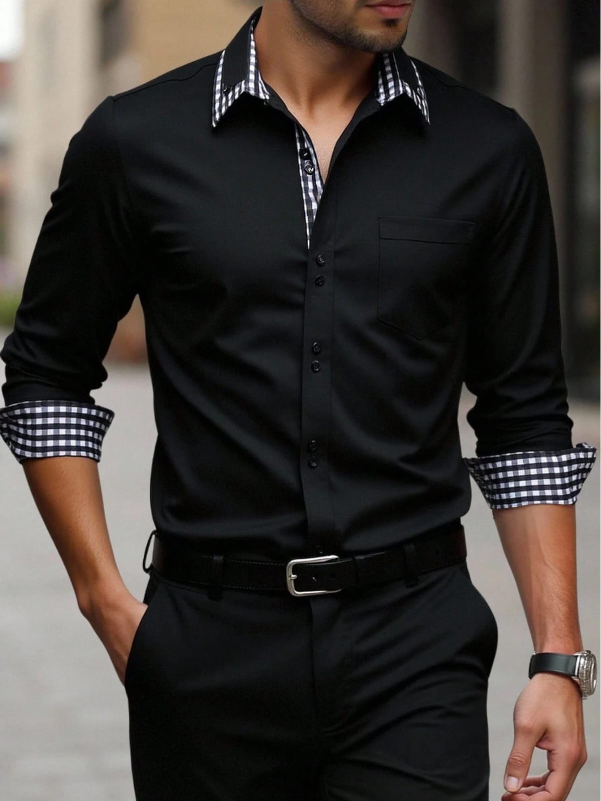 CAMISA MANGA LARGA DE HOMBRE TALLA M