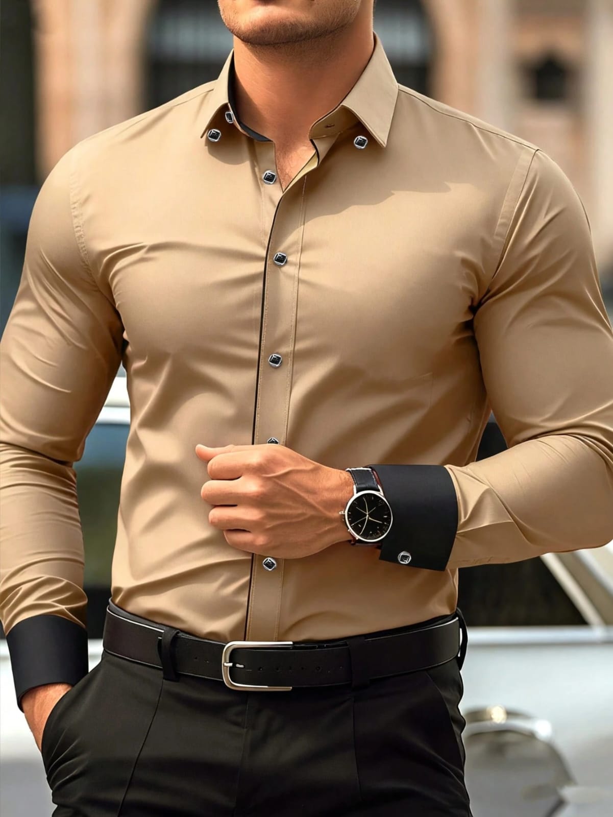 CAMISA MANGA LARGA DE HOMBRE