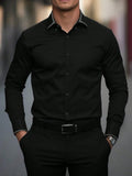 CAMISA MANGA LARGA DE HOMBRE COLOR NEGRA