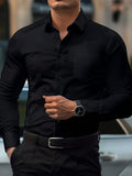 CAMISAS MANGA LARGA DE HOMBRE COLOR NEGRO
