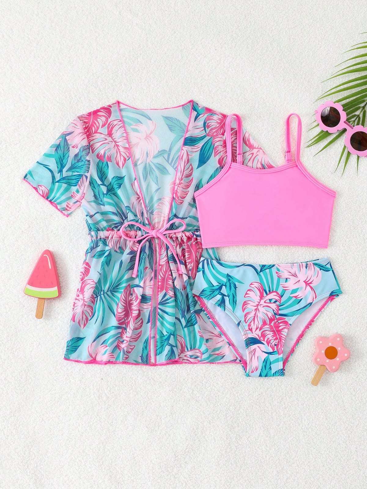 TRAJE DE BAÑO DE 3 PIEZAS DE NIÑA