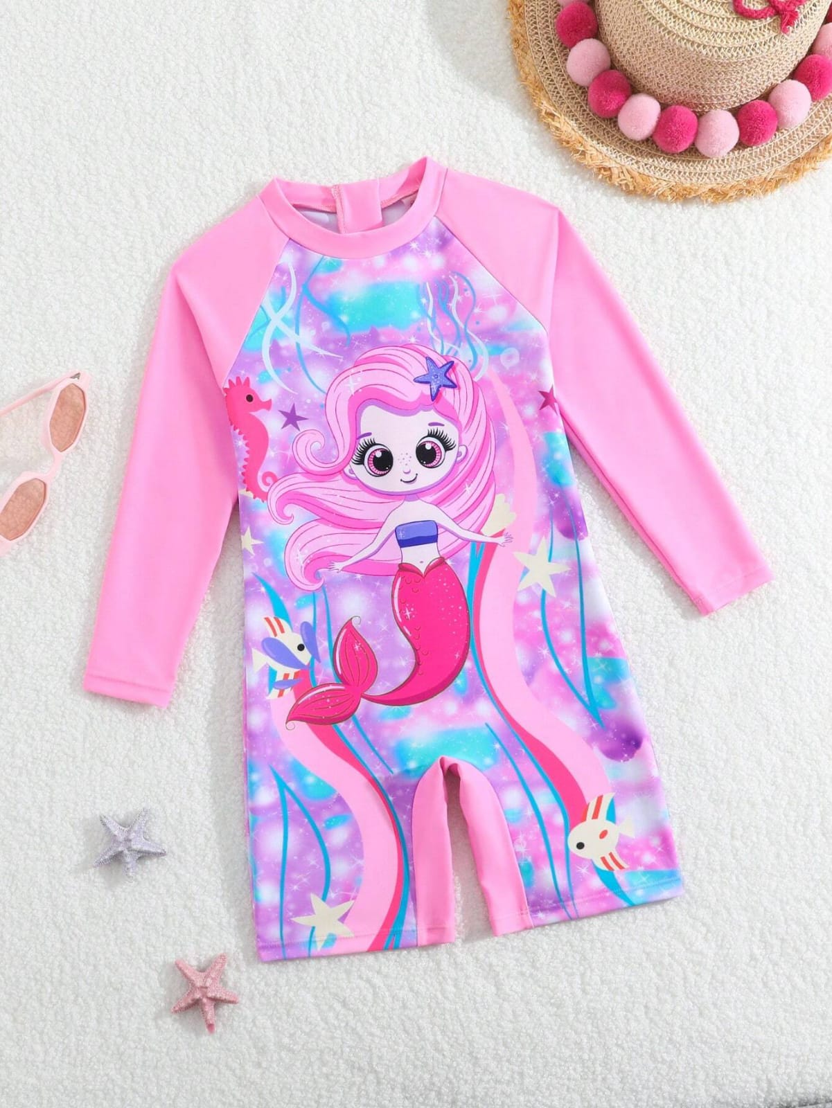 TRAJE DE BAÑO 1 PIEZA MANGA LARGA DE NIÑA